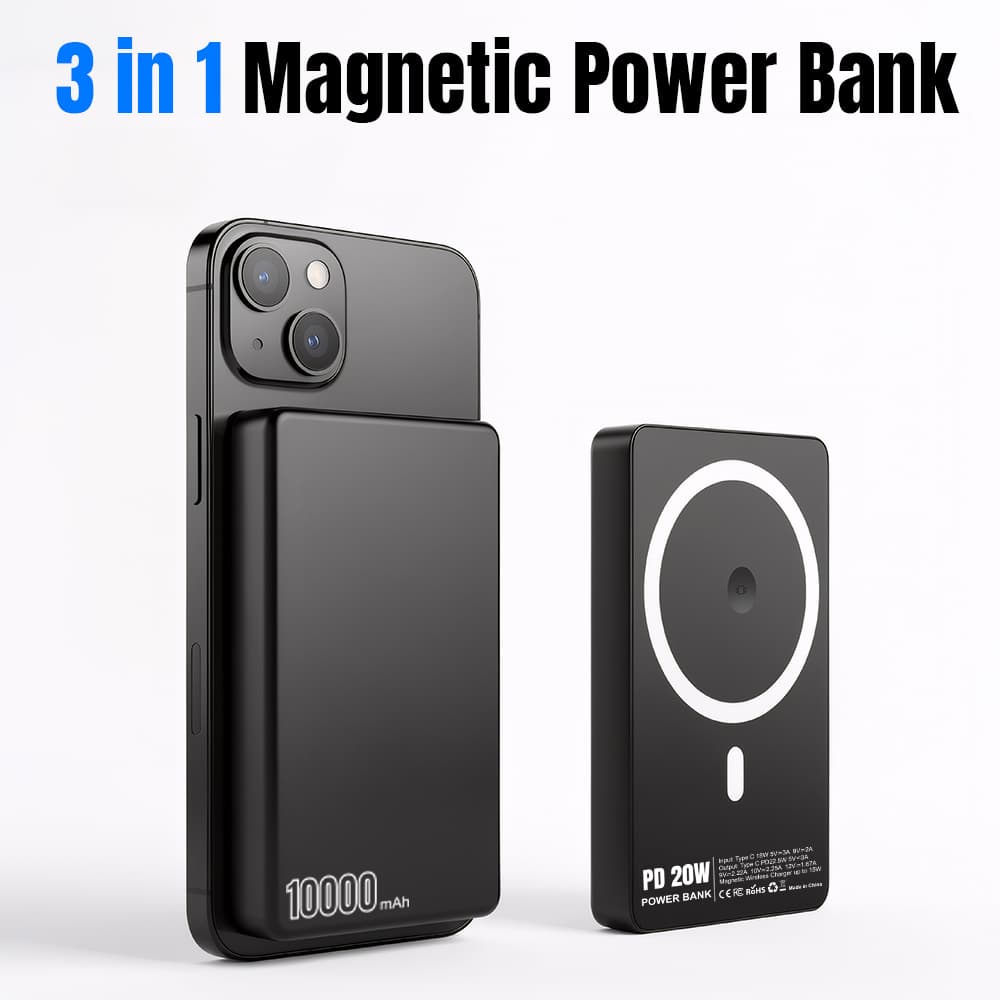 3-in-1 Magnetic Power Bank WP039