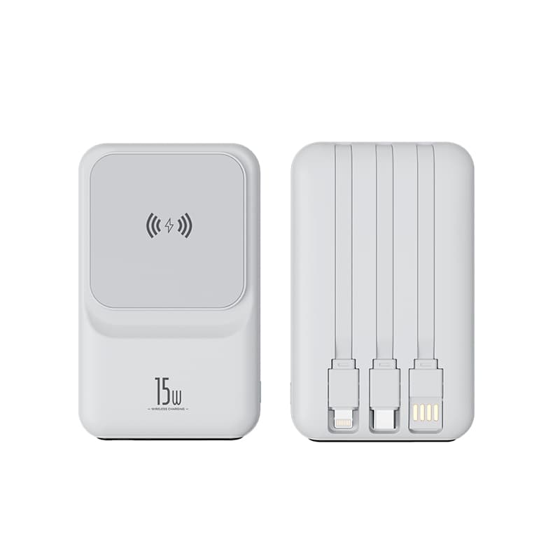 Magnetic Power Bank With Built-in Cables WP043