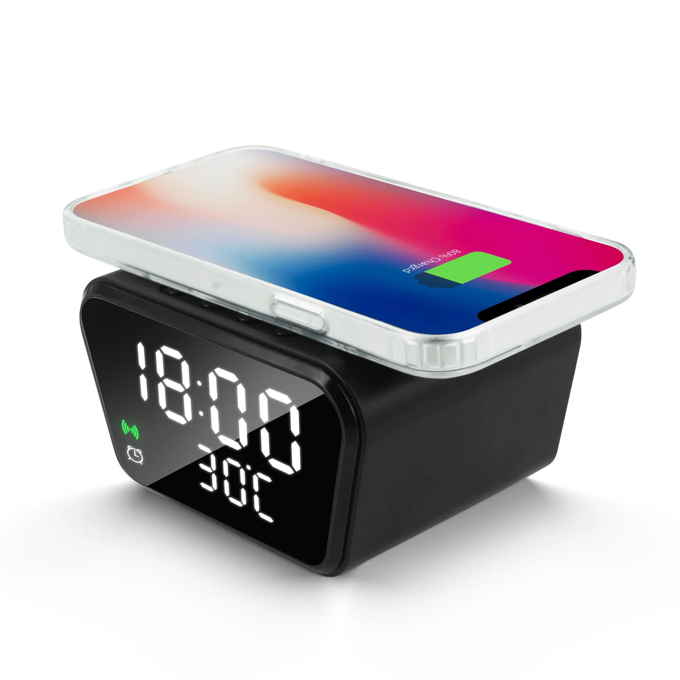 TOPTAI WL067 Digital Alarm Clock Wireless Charging Stand