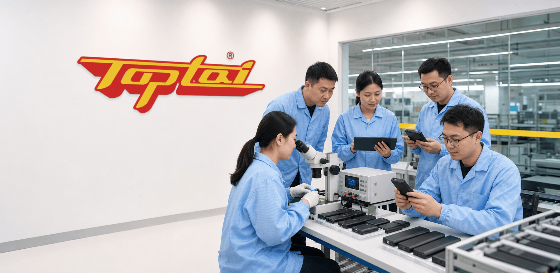 TOPTAI power bank manufacturing and quality team