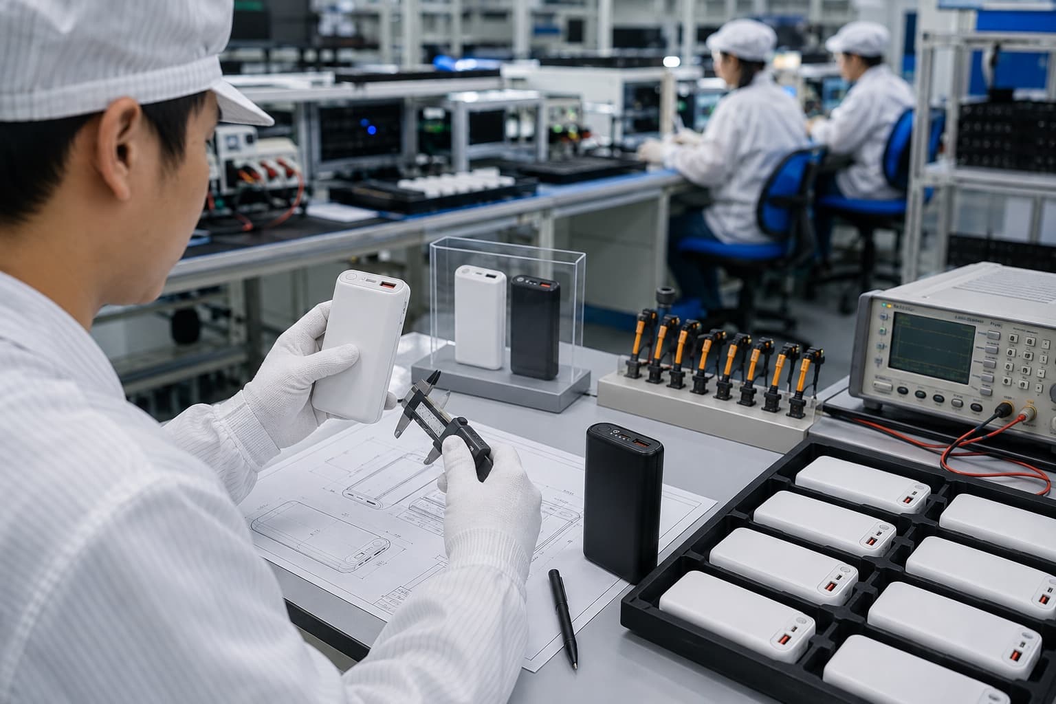 Dedicated power bank sample inspection before mass production