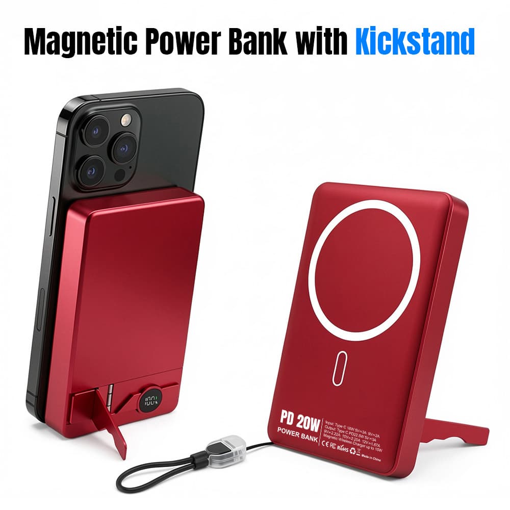 TOPTAI magnetic power bank with stand